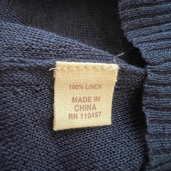 Inhabit Lightweight Linen Crewneck Sweater with Back Keyhole Size P NWT - Picture 8 of 10